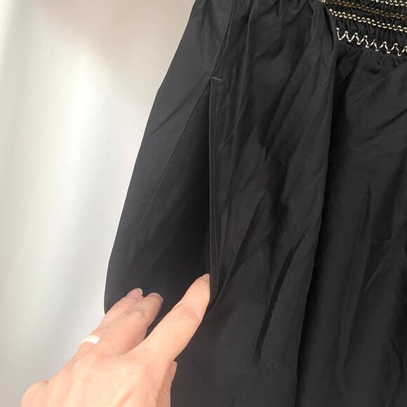 NWT Old Navy Off-the-Shoulder Smocked Maxi Dress 3X Black Cottagecore Whimsigoth - Picture 7 of 13